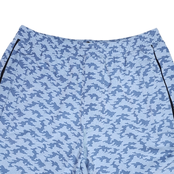 Lululemon Pace Breaker Lined Camo Blue Mens Med Athletic Shorts - Picture 6 of 7
